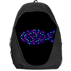 Purple Fish Backpack Bag by Valentinaart