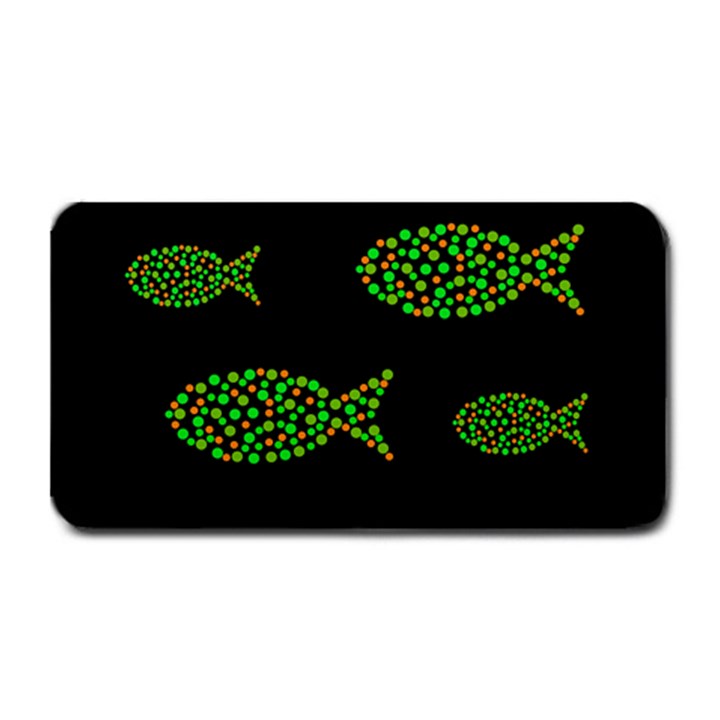 Green fishes pattern Medium Bar Mats