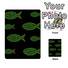 Green Fishes Pattern Multi-purpose Cards (rectangle)  by Valentinaart