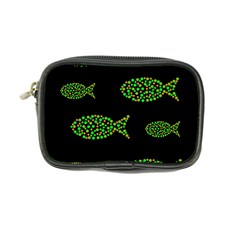 Green Fishes Pattern Coin Purse by Valentinaart