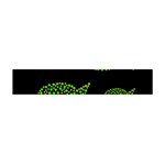 Green fishes pattern Flano Scarf (Mini) Back