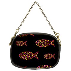 Orange Fishes Pattern Chain Purses (two Sides)  by Valentinaart