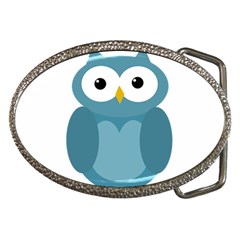 Cute Blue Owl Belt Buckles by Valentinaart