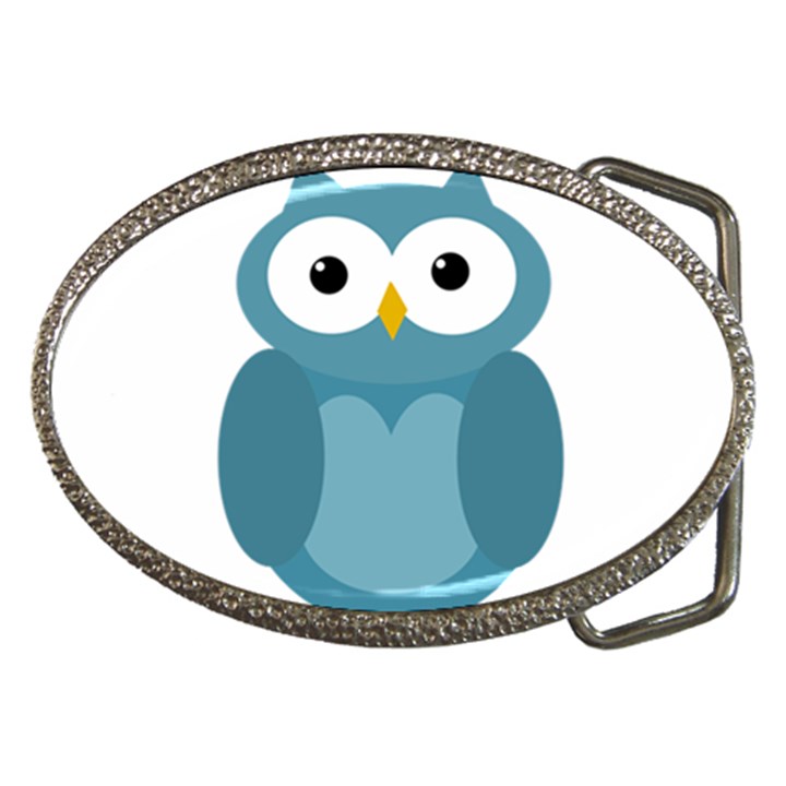 Cute blue owl Belt Buckles