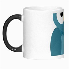 Cute Blue Owl Morph Mugs by Valentinaart