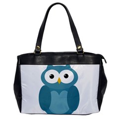 Cute Blue Owl Office Handbags by Valentinaart