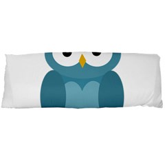 Cute Blue Owl Body Pillow Case Dakimakura (two Sides) by Valentinaart