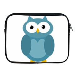 Cute Blue Owl Apple Ipad 2/3/4 Zipper Cases by Valentinaart