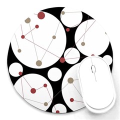 Decorative Circles Round Mousepads by Valentinaart