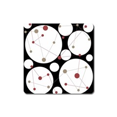 Decorative Circles Square Magnet by Valentinaart