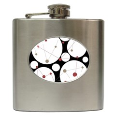 Decorative Circles Hip Flask (6 Oz) by Valentinaart