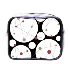 Decorative Circles Mini Toiletries Bags by Valentinaart