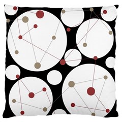 Decorative Circles Large Flano Cushion Case (two Sides) by Valentinaart