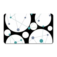 Decorative Circles - Blue Magnet (rectangular) by Valentinaart