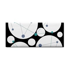 Decorative Circles - Blue Hand Towel by Valentinaart