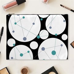 Decorative Circles - Blue Cosmetic Bag (xl) by Valentinaart