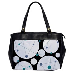 Decorative Circles - Blue Office Handbags by Valentinaart