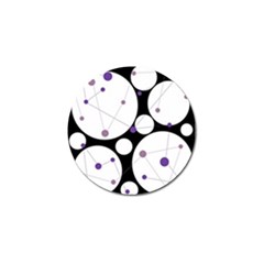 Decorative Circles - Purple Golf Ball Marker by Valentinaart