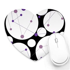 Decorative Circles - Purple Heart Mousepads by Valentinaart