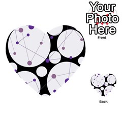 Decorative Circles - Purple Multi-purpose Cards (heart) 