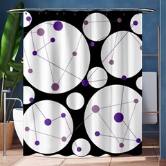 Decorative Circles - Purple Shower Curtain 60  X 72  (medium)  by Valentinaart