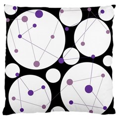 Decorative Circles - Purple Standard Flano Cushion Case (one Side) by Valentinaart