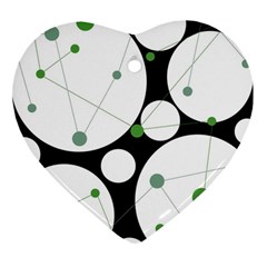 Decorative Circles - Green Heart Ornament (2 Sides)