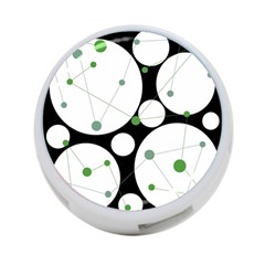 Decorative Circles - Green 4-port Usb Hub (two Sides)  by Valentinaart