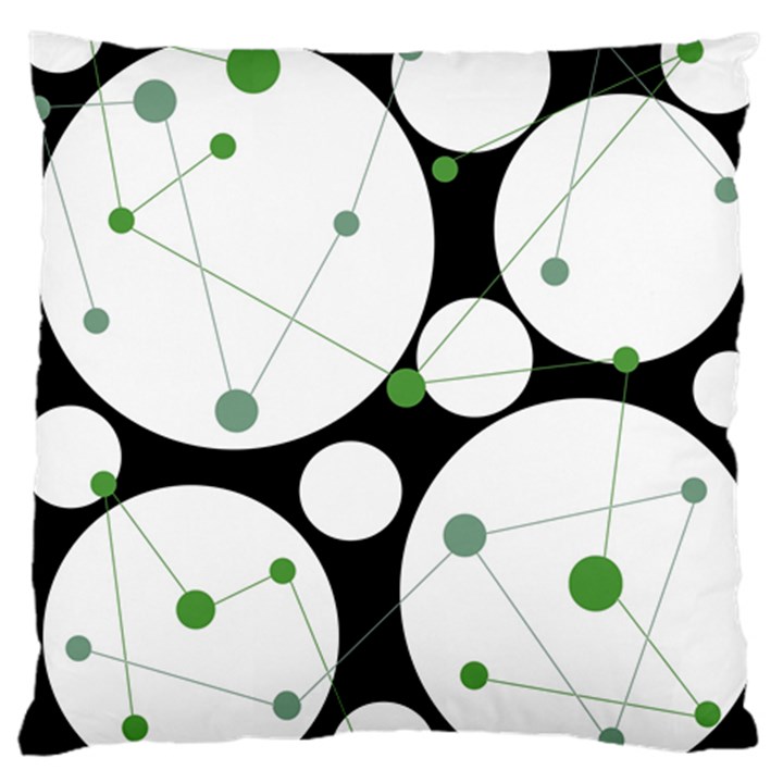 Decorative circles - green Large Cushion Case (One Side)