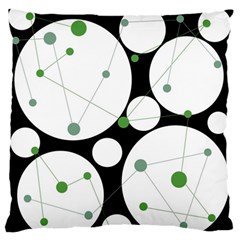 Decorative Circles - Green Standard Flano Cushion Case (two Sides) by Valentinaart