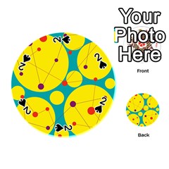 Yellow And Green Decorative Circles Playing Cards 54 (round)  by Valentinaart