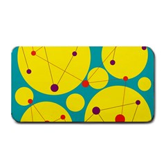 Yellow And Green Decorative Circles Medium Bar Mats by Valentinaart