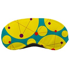 Yellow And Green Decorative Circles Sleeping Masks by Valentinaart