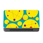 Yellow and green decorative circles Memory Card Reader with CF Front