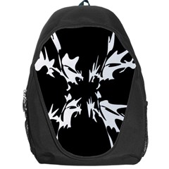 Black And White Pattern Backpack Bag by Valentinaart