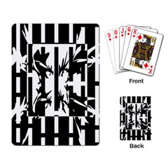 Black And White Abstraction Playing Card by Valentinaart