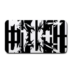 Black And White Abstraction Medium Bar Mats by Valentinaart