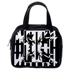 Black And White Abstraction Classic Handbags (one Side) by Valentinaart