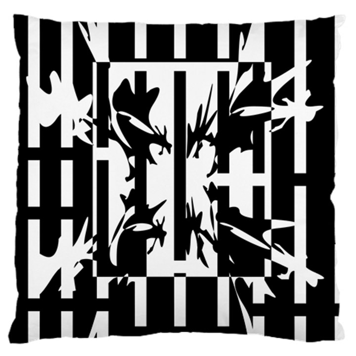 Black and white abstraction Standard Flano Cushion Case (Two Sides)