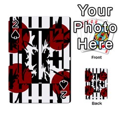 Red, Black And White Elegant Design Playing Cards 54 Designs  by Valentinaart