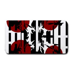 Red, Black And White Elegant Design Medium Bar Mats by Valentinaart