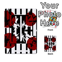 Red, Black And White Elegant Design Multi-purpose Cards (rectangle) 