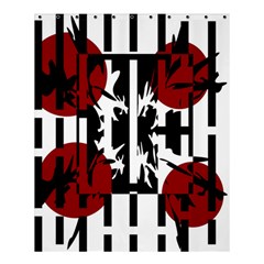 Red, Black And White Elegant Design Shower Curtain 60  X 72  (medium)  by Valentinaart