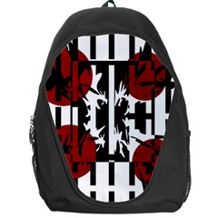 Red, Black And White Elegant Design Backpack Bag by Valentinaart