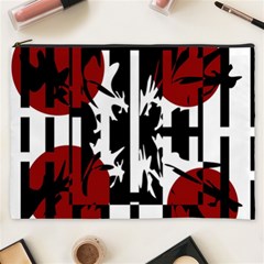 Red, Black And White Elegant Design Cosmetic Bag (xxxl)  by Valentinaart