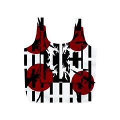 Red, Black And White Elegant Design Full Print Recycle Bags (s)  by Valentinaart