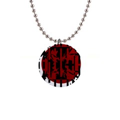 Red, Black And White Decorative Design Button Necklaces by Valentinaart