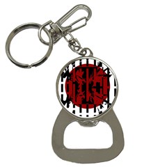 Red, Black And White Decorative Design Bottle Opener Key Chains by Valentinaart