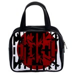 Red, black and white decorative design Classic Handbags (2 Sides) Front