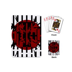 Red, Black And White Decorative Design Playing Cards (mini)  by Valentinaart